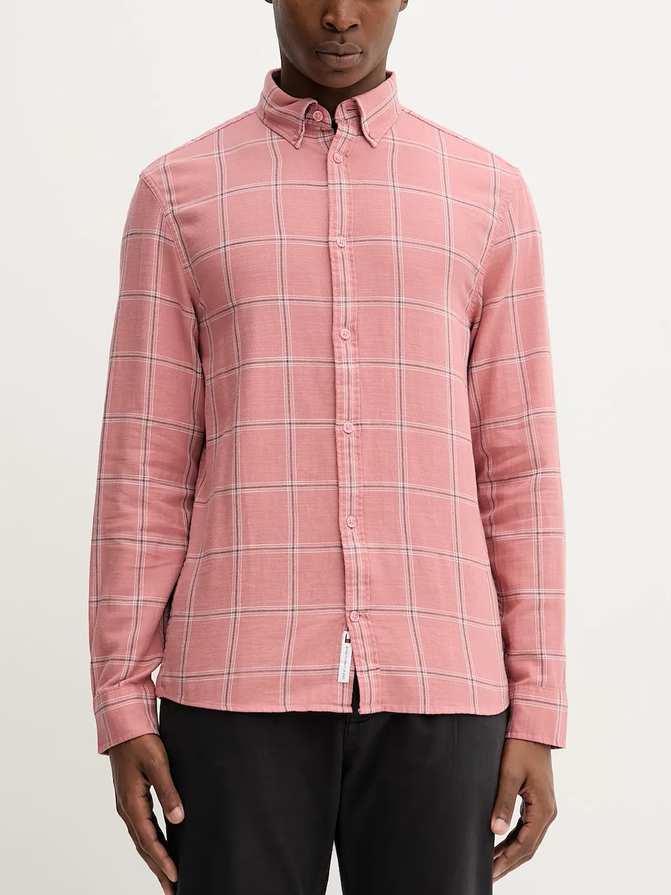 Πουκάμισο ανδρικό Twill check pink Tommy jeans