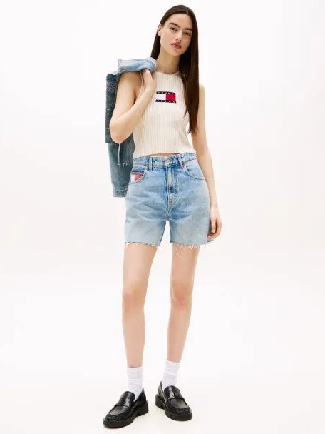 Μπλούζα αμάνικη rib racer tank ecru Tommy jeans