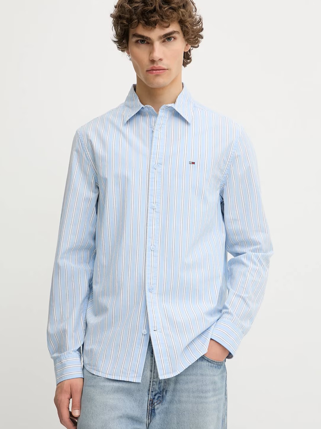 Πουκάμισο TJM Essnt poplin blue Tommy jeans