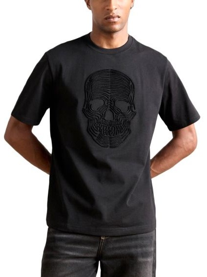Μπλούζα με κοντό μανίκι regular fit skull print Black Antony Morato