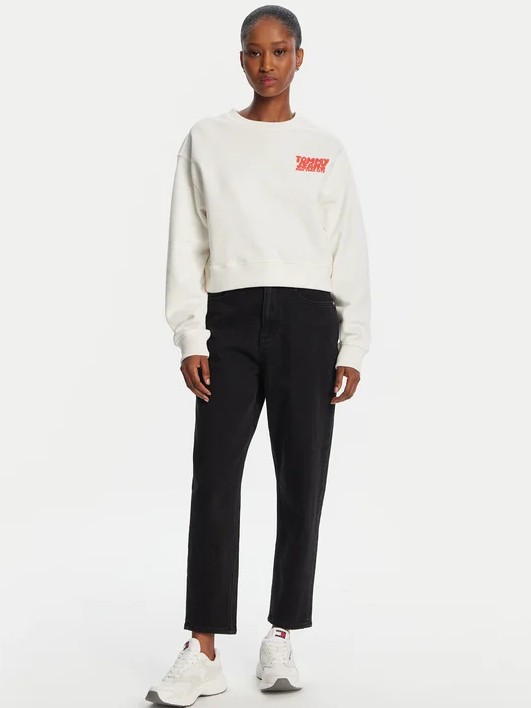 Παντελόνι τζίν Mom Jean Uhr Trp AI4185 black Tommy Jeans