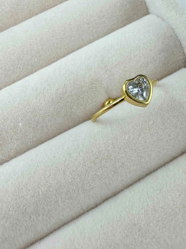 Δαχτυλίδι chevalier Ατσάλι Καρδούλα Με Κρύσταλλο Elephantina