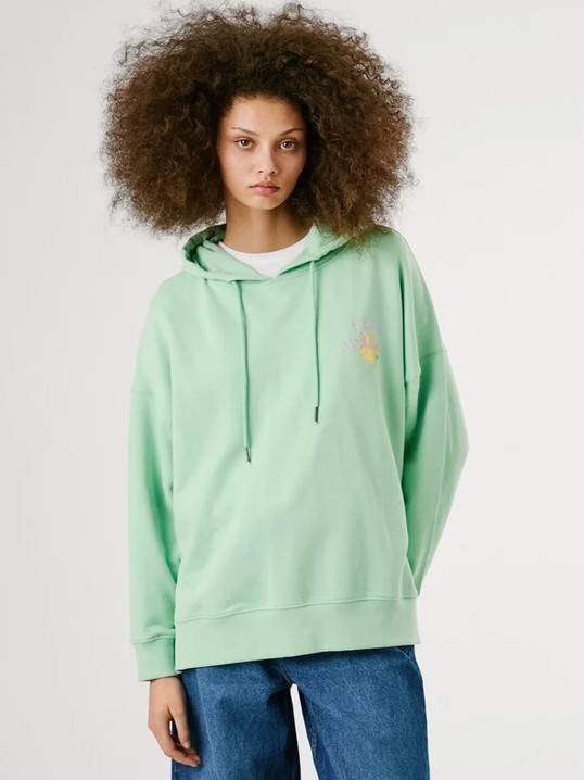Φούτερ με κουκούλα Angy Pistachio Pepe jeans