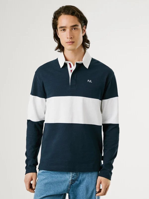 Blouse long sleeved Polo Ralf Blue Pepe jeans