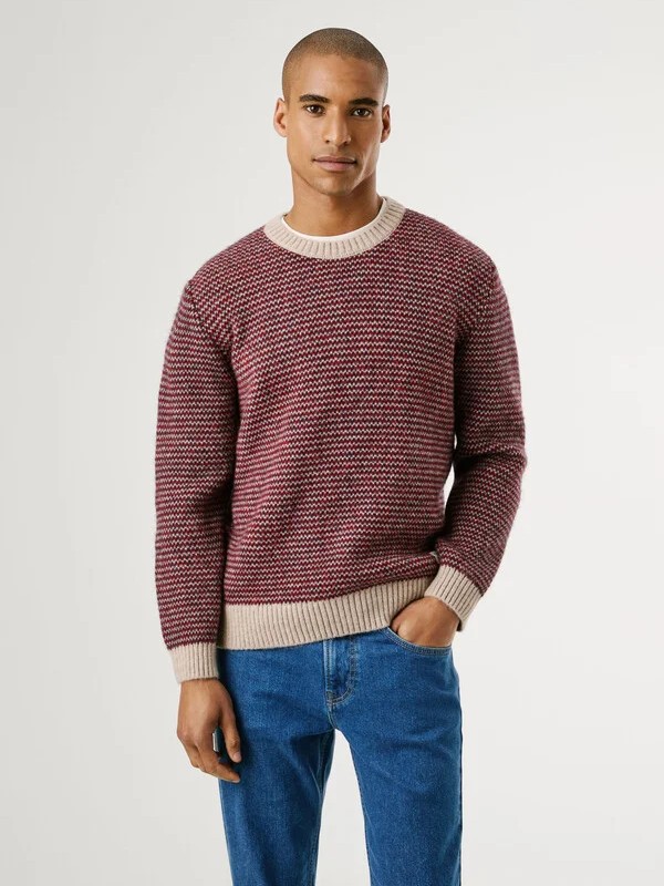 Πουλόβερ ανδρικό πλεκτό Pacey Red Pepe jeans