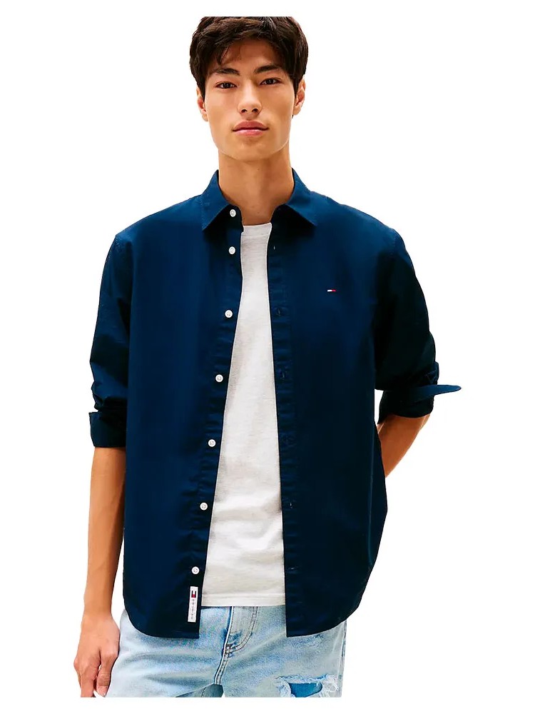 Πουκάμισο ανδρικό TJM REG poplin Blue Tommy jeans