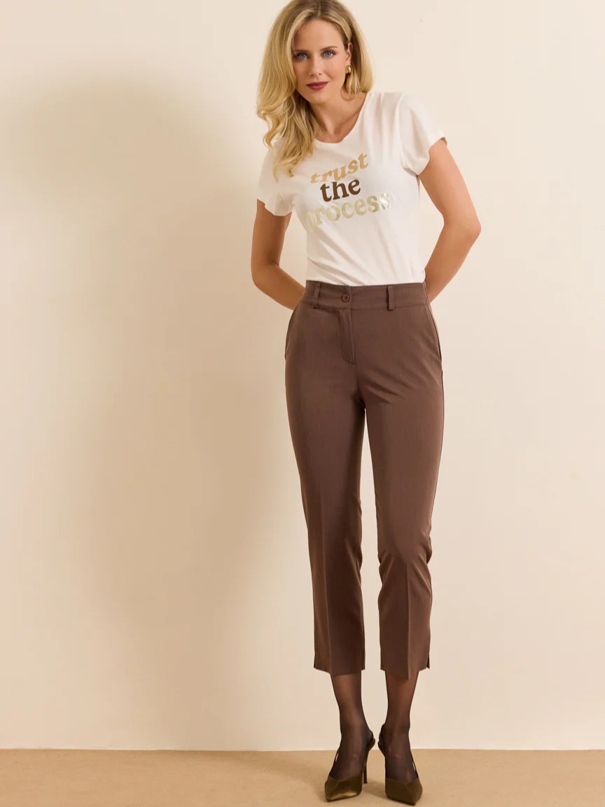 Παντελόνι σε ίσια γραμμή Tiffy Brown Enzzo