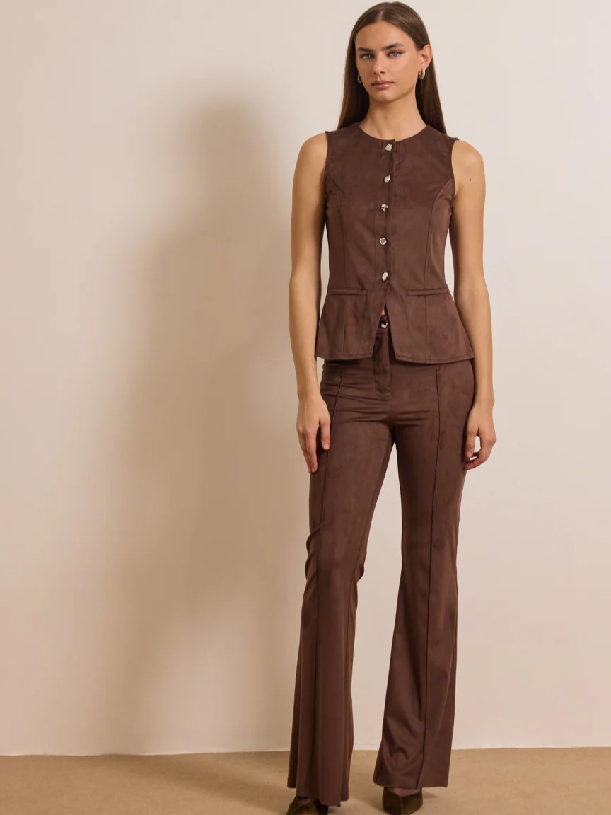 Παντελόνι ίσιο ψηλόμεσο Liana Brown Enzzo