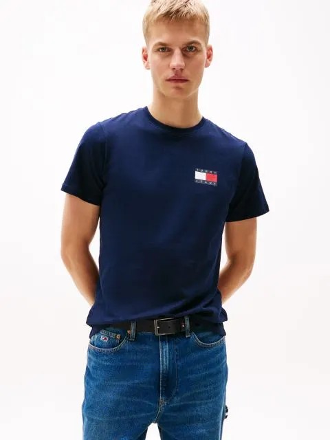 Μπλούζα με κοντό μανίκι TJM slim navy Tommy jeans