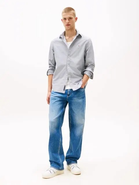 Πουκάμισο TJM REG OXFORD grey Tommy jeans