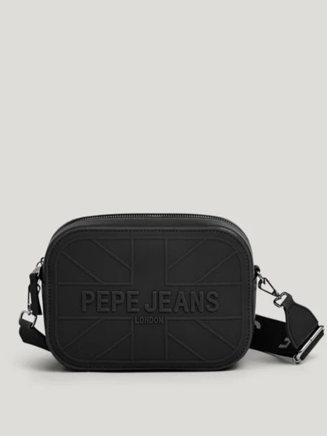 Τσαντάκι ώμου Signature Grace Black Pepe jeans