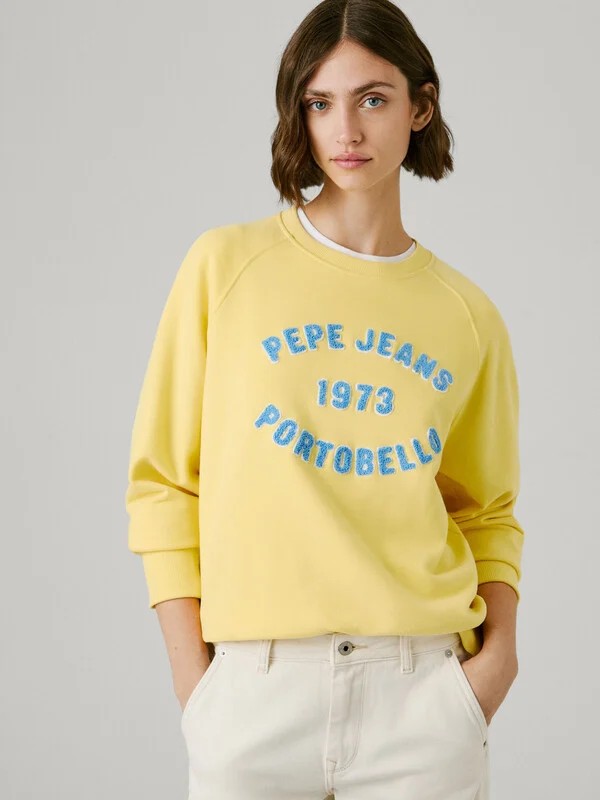 Φούτερ με λογότυπο Baia Yellow Pepe jeans