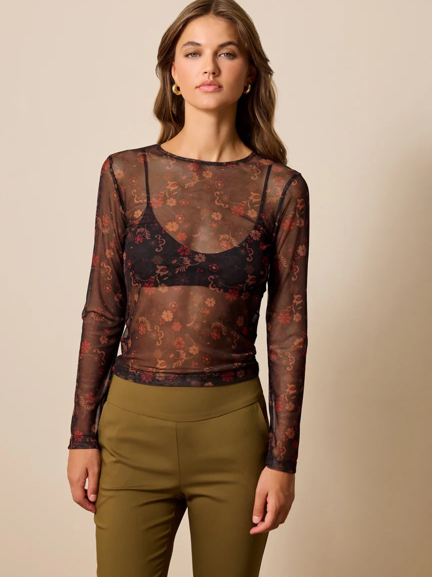 Μπλούζα με μακρύ μανίκι διαφάφεια Ira Black Enzzo