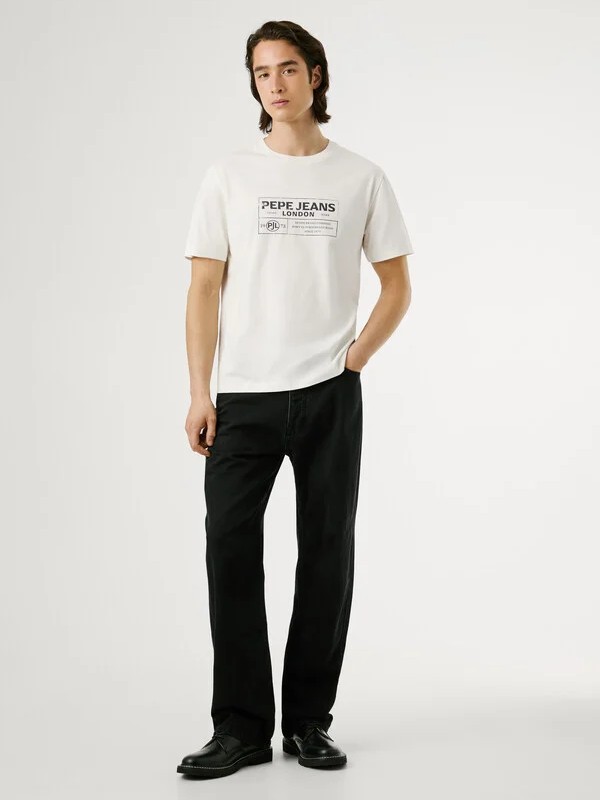 Μπλούζα με κοντό μανίκι Tharky White Pepe jeans