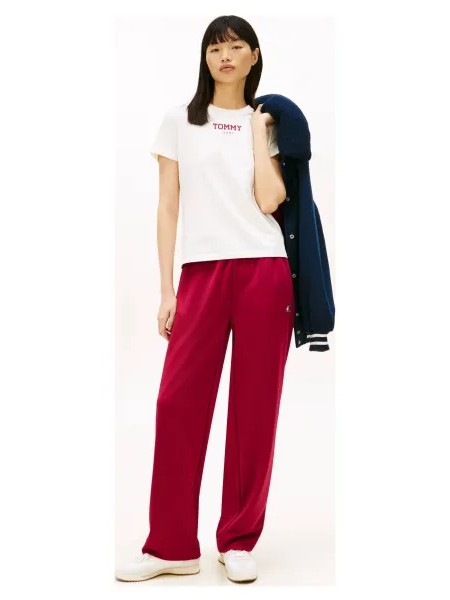 Μπλούζα με κοντό μανίκι TJW essential logo 2 White Tommy jeans