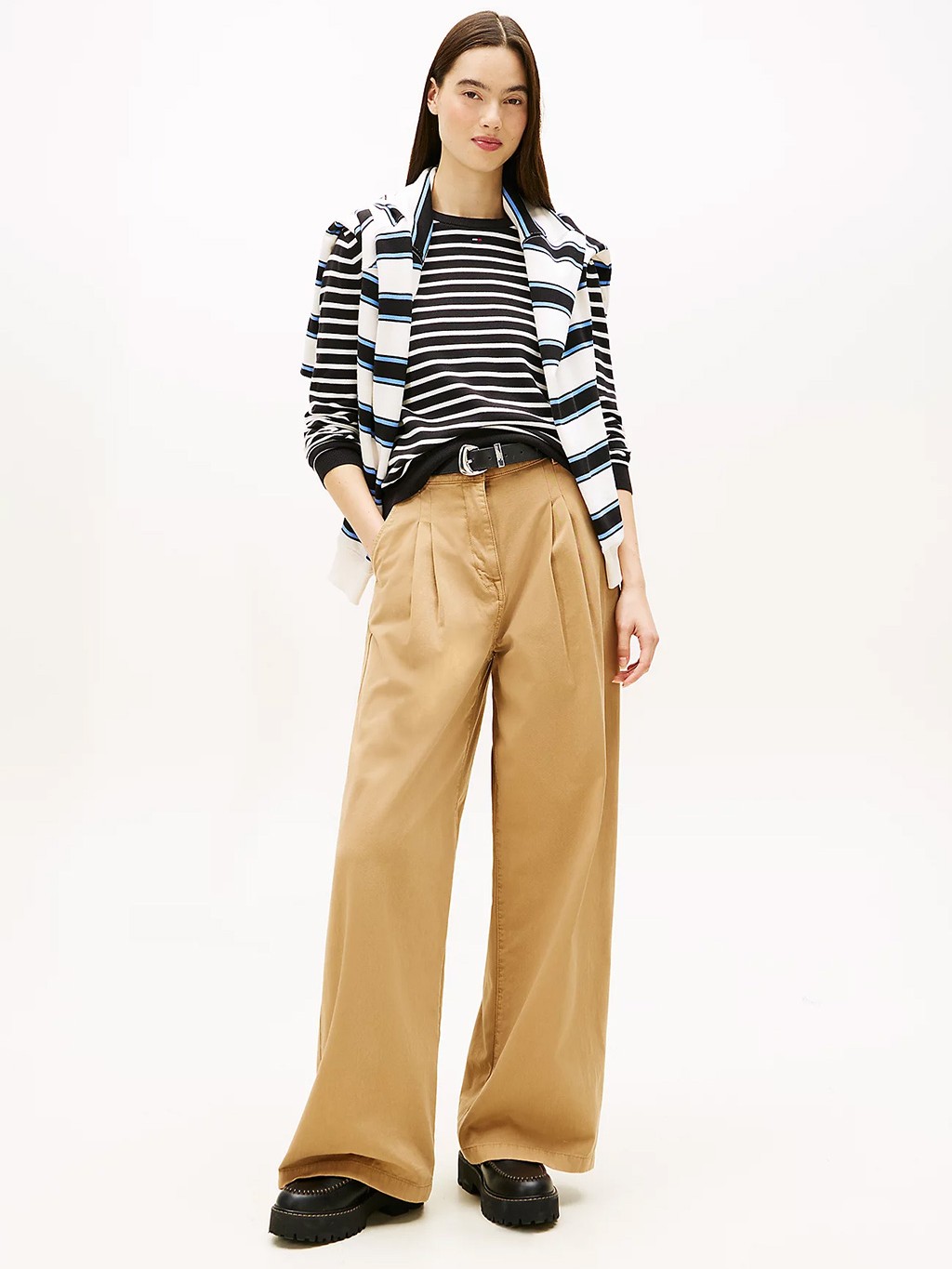 Πουλόβερ με ρίγες TJW essential crew Black Tommy jeans