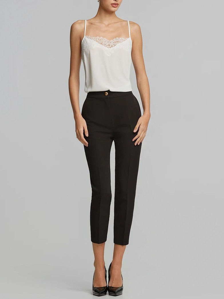 Μπλούζα lingerie με δαντέλα White Lynne