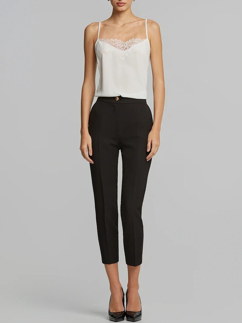 Παντελόνι στενό με λάστιχο Black Lynne