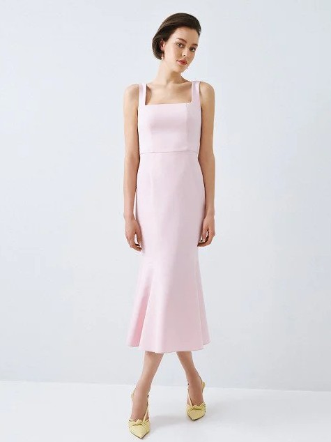 Φόρεμα μίντι γκοντέ Pink Access