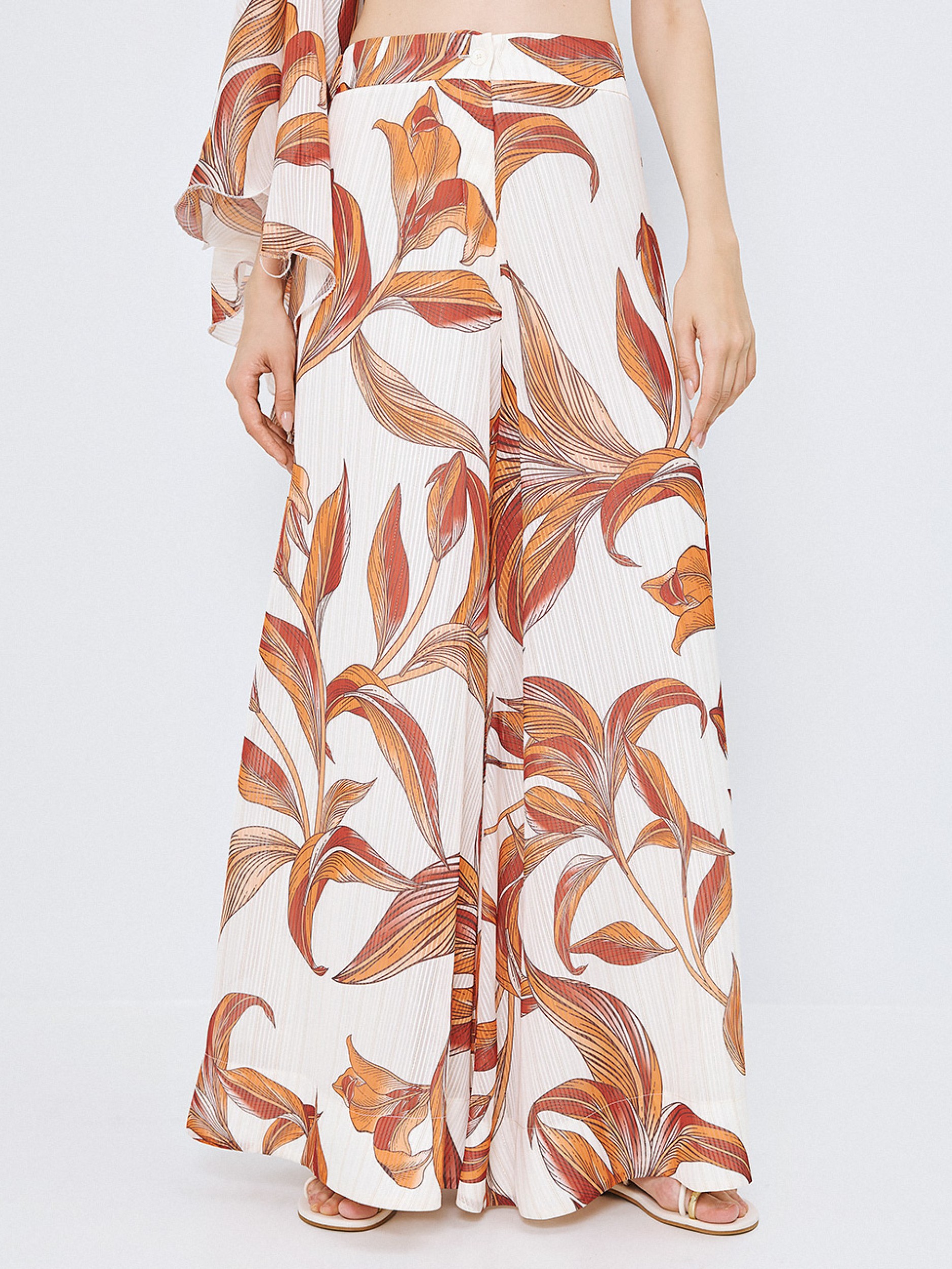 Παντελόνα φαρδιά με τύπωμα Orange Access