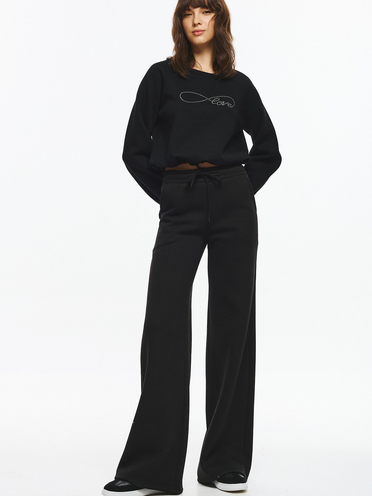 Παντελόνα φούτερ Unitee Black De javu