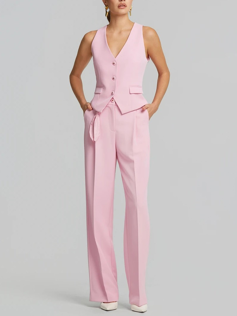 Παντελόνι με φουλάρι Pink Lynne