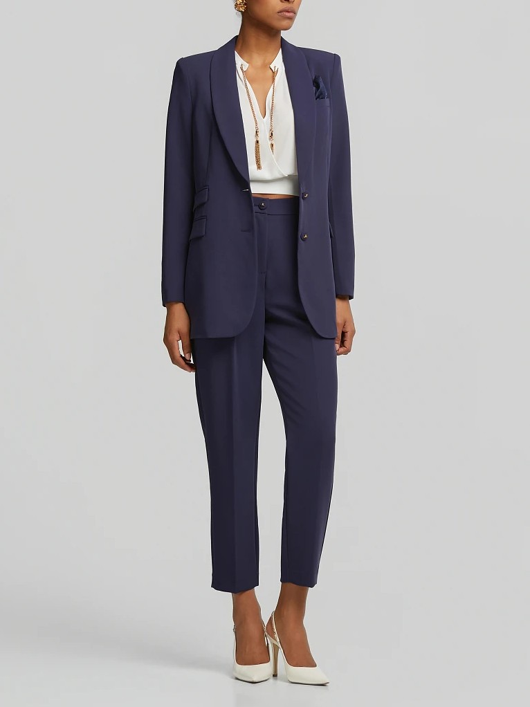 Σακάκι μεσάτο κρέπ Blue Lynne