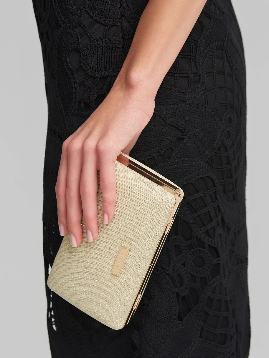 Τσαντάκι Clutch μεταλλιζέ Gold Lynne