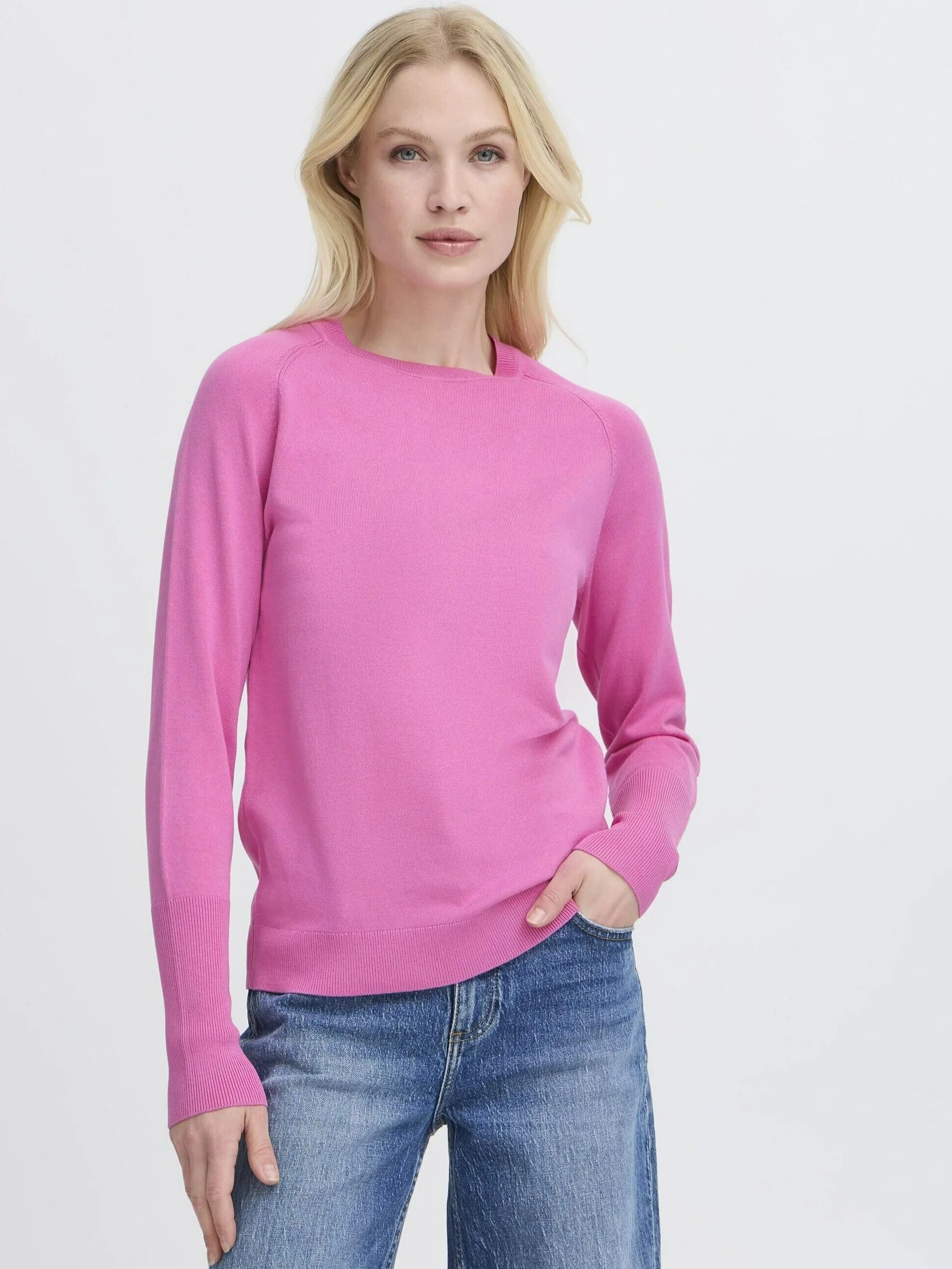 Μπλούζα με μακρύ μανίκι πλεκτή Bymmorla Fuchsia B.Young