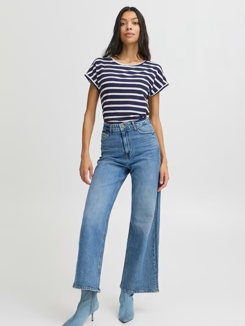 Μπλούζα με κοντό μανίκι Bypamila oneck Blue B.Young