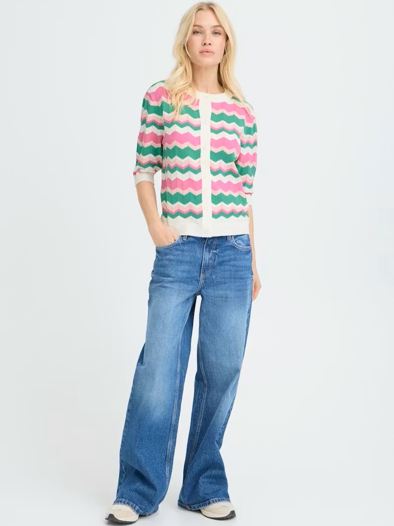 Ζακέτα πλεκτή με κοντό μανίκι Bymmorla Pink B.Young