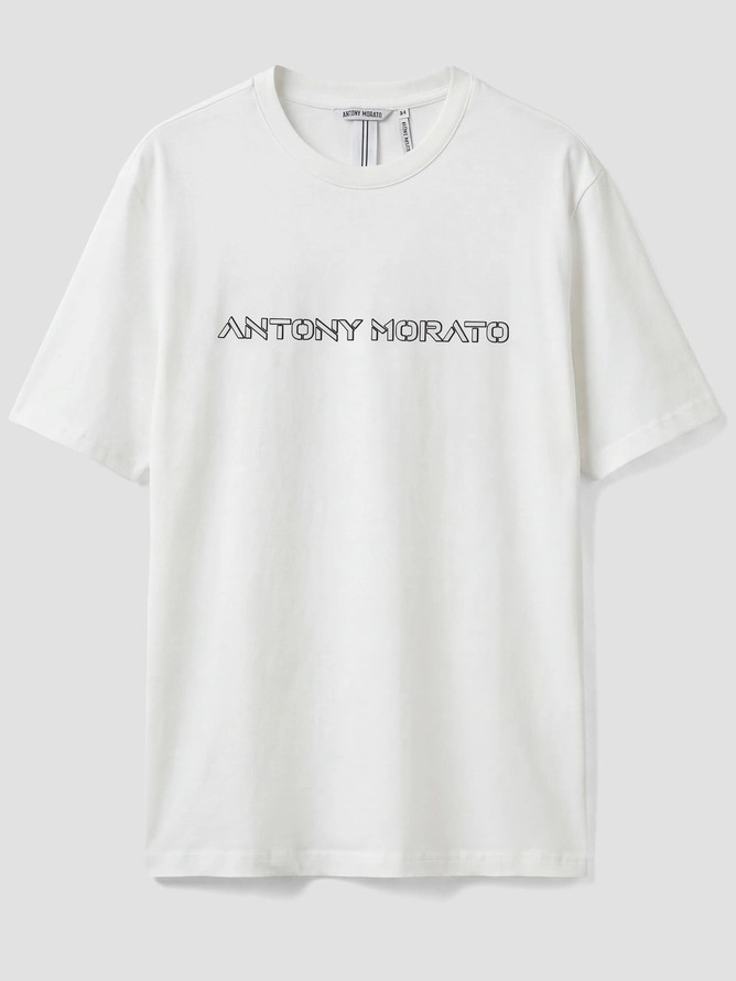 Μπλούζα με κοντό μανίκι Jersey with logo White Antony Morato