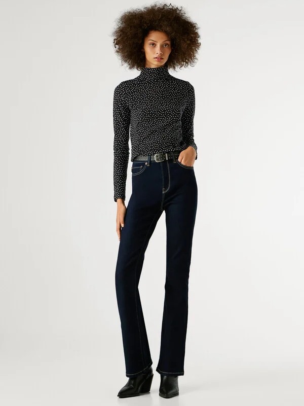 Τζίν high-rise flare fit Dion Blue Pepe jeans