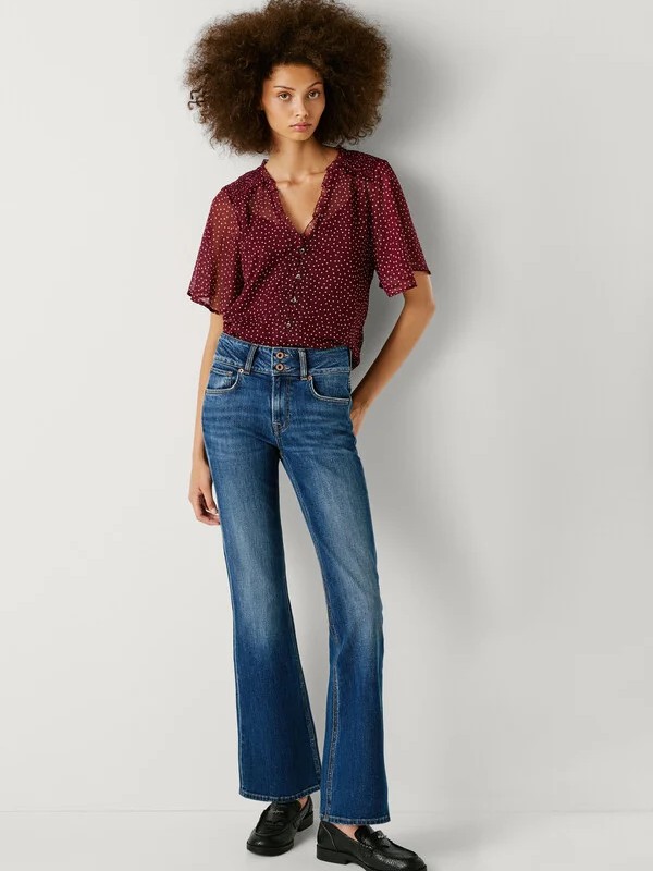 Τζίν mid-rise flare fit Venus Blue Pepe jeans