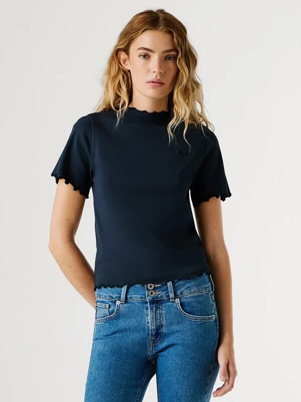 Μπλούζα με κοντό μανίκι Nora Blue Pepe jeans