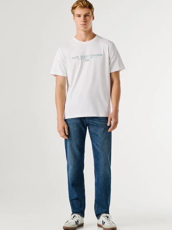 Μπλούζα με κοντό μανίκι essentials Summer logo White Pepe jeans