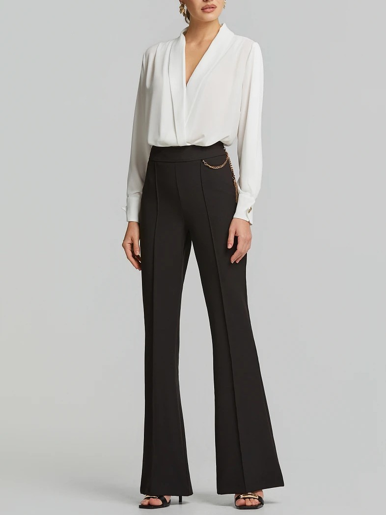 Παντελόνι καμπάνα με αλυσίδα Black Lynne