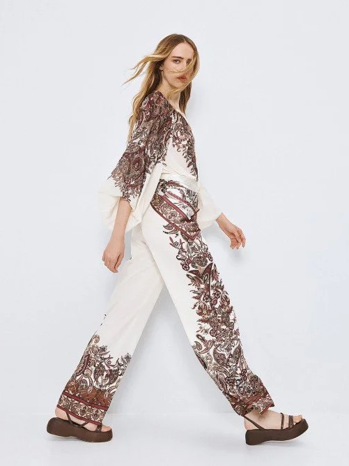 Παντελόνα ψηλόμεση εμπριμε Brown Access