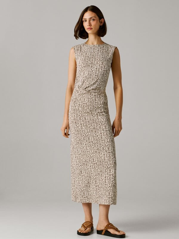 Φόρεμα αμάνικο φλοράλ Lexi Brown Pepe jeans