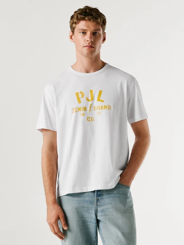 Μπλούζα με κοντό μανίκι Gunner tee White Pepe jeans