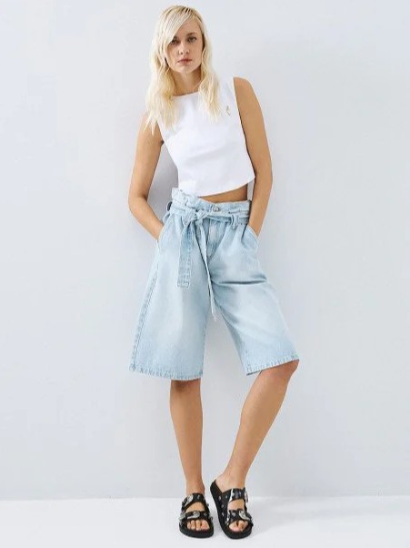 Τόπ κοντό αμάνικο White Access