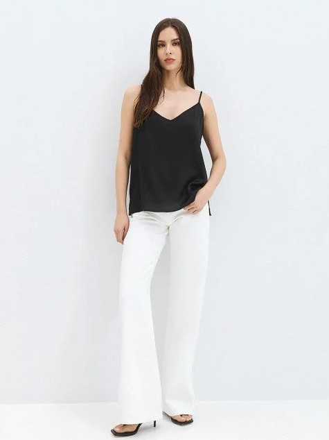 Satin strap top Black Access