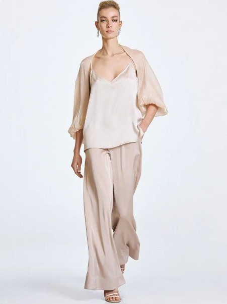 Satin strap top Ecru Access