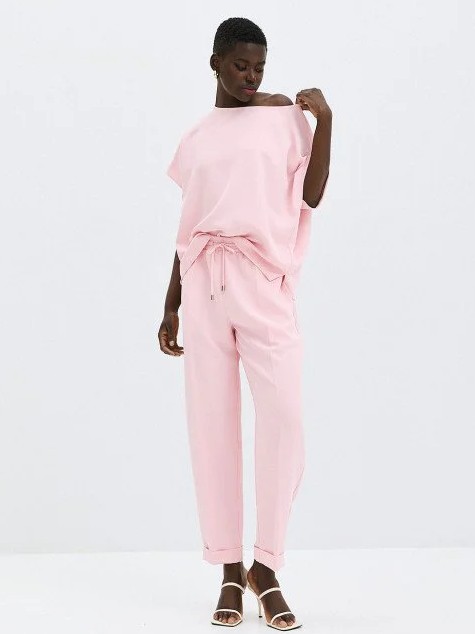 Μπλούζα με πιέτες πίσω Pink Access