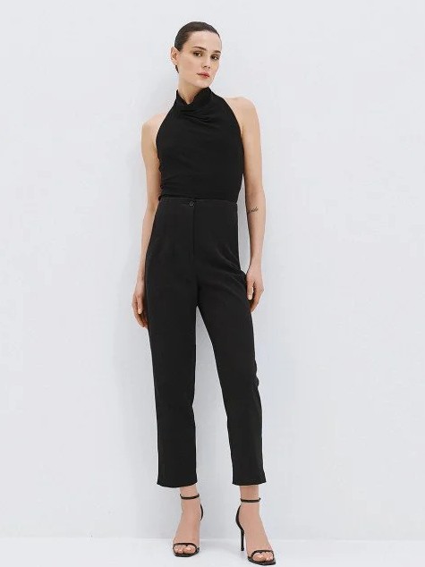High-waisted pants Black Access