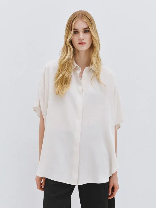 Πουκάμισο σε τετράγωνη γραμμή Ecru Access