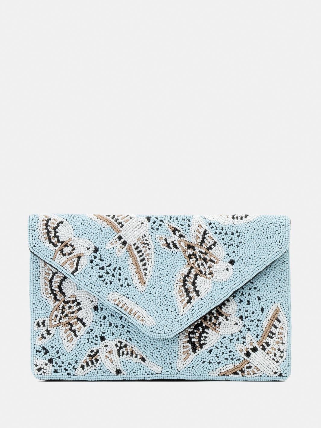 Τσαντάκι φάκελος με χάντρες Blue Fullah Sugah