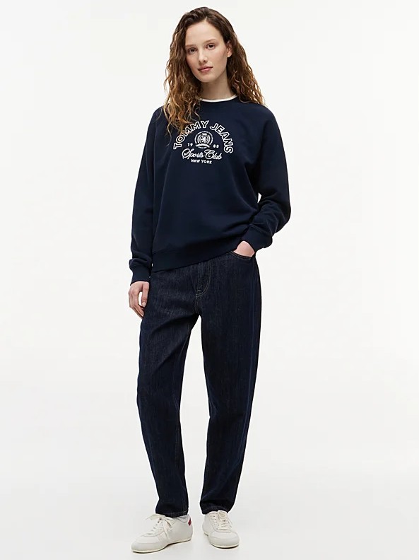 Παντελόνι τζίν Mom Jean Uhr Trp CJ5056 Dark Blue Tommy Jeans