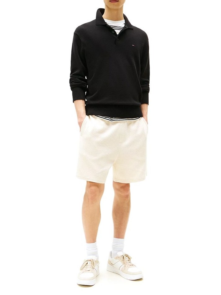 Πόλο με μακρύ μανίκι TJM polo sweater Black Tommy jeans