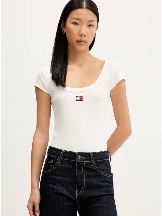 Μπλούζα αμάνικη rib badge White Tommy jeans